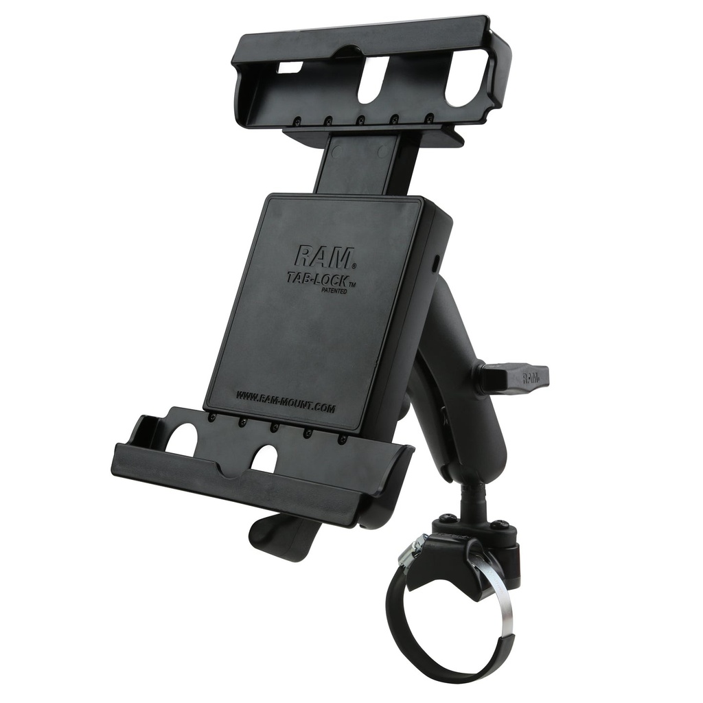 [RAM-231Z-2-TABL20U] RAM ATV/UTV Rälsfäste för 9"-10,5" surfplattor med skýddande skal