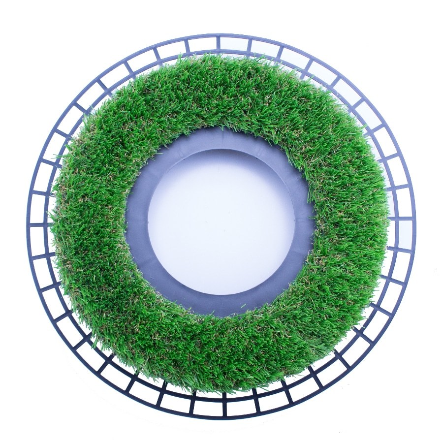 RoboGräs Round Artificial-Grass Barrier for Trees, Shrubs & Pots - Large (150, Light Green, 1 pcs)