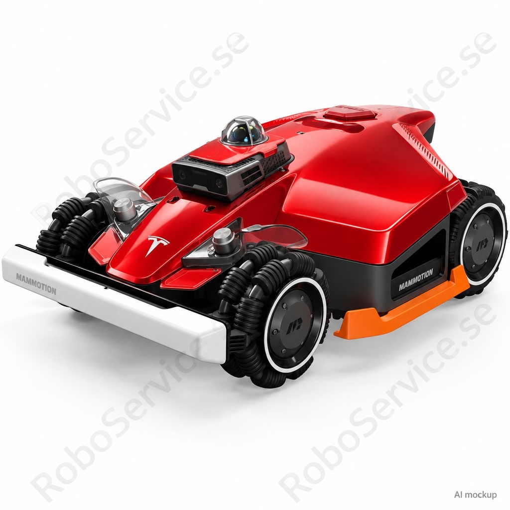 Tesla (Red) Edition – Decal for Mammotion LUBA 3