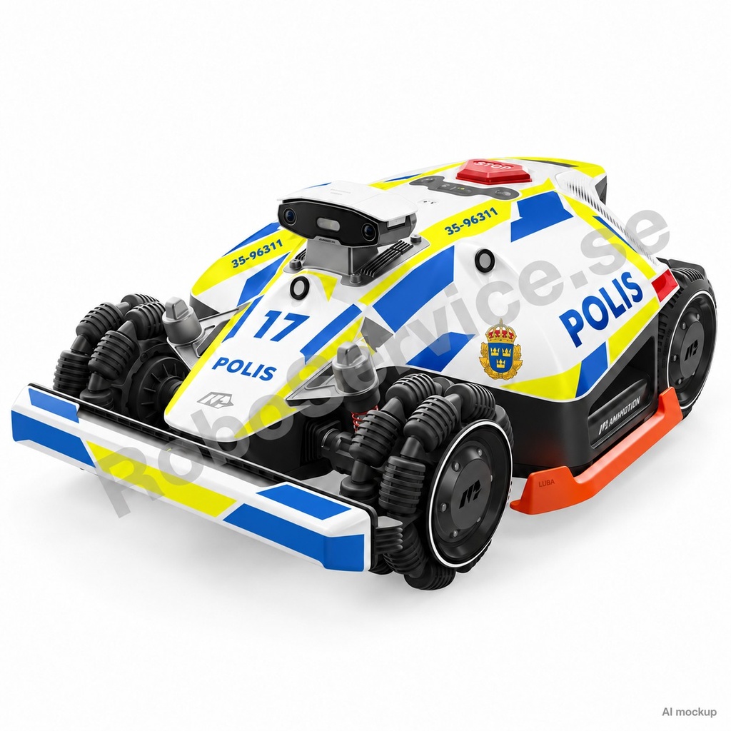 Sweden Polis Special Edition – Dekal till Mammotion LUBA 2X