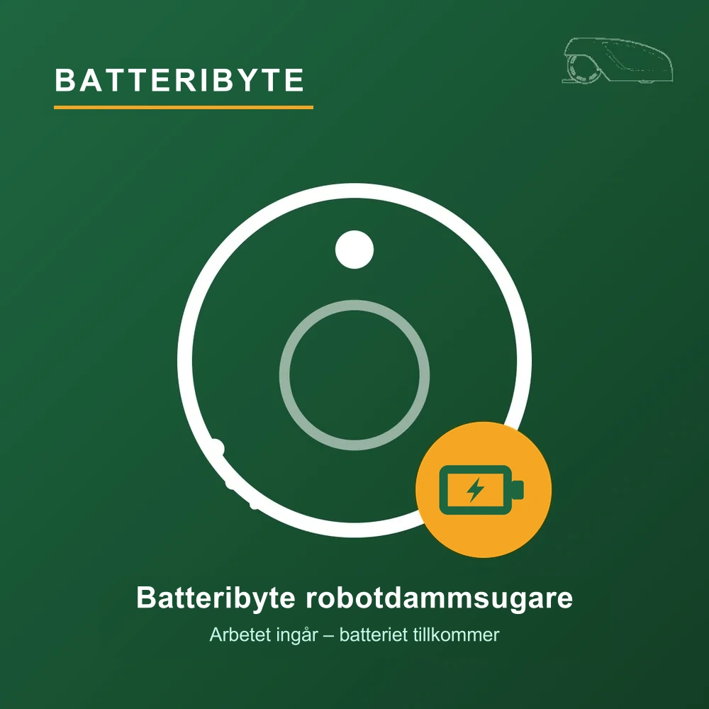 Byte av batteri robotdammsugare